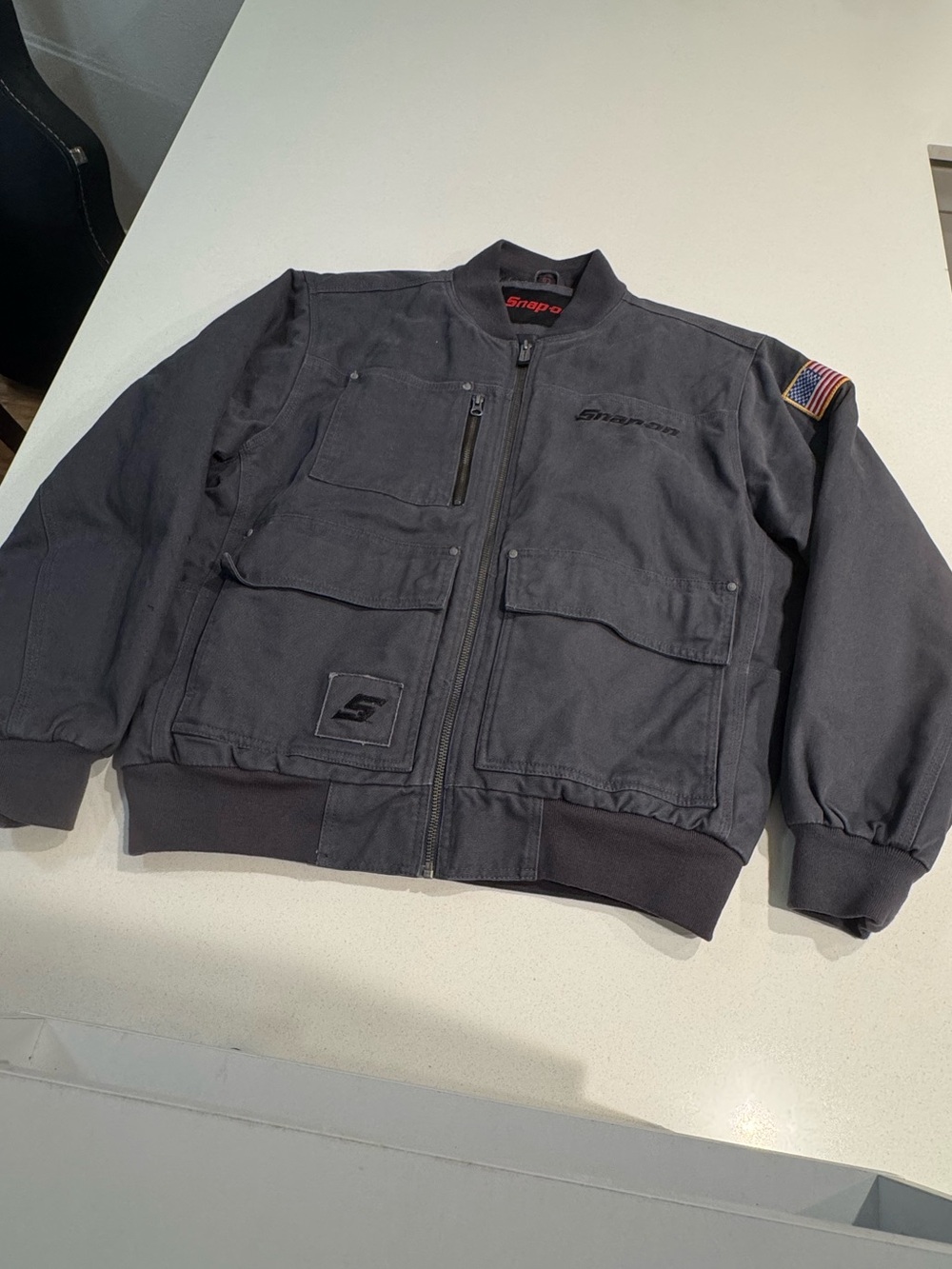 Snap-On Quilted Insulated Utility Work Jacket